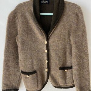Escada Brown Wool Blend Cardigan